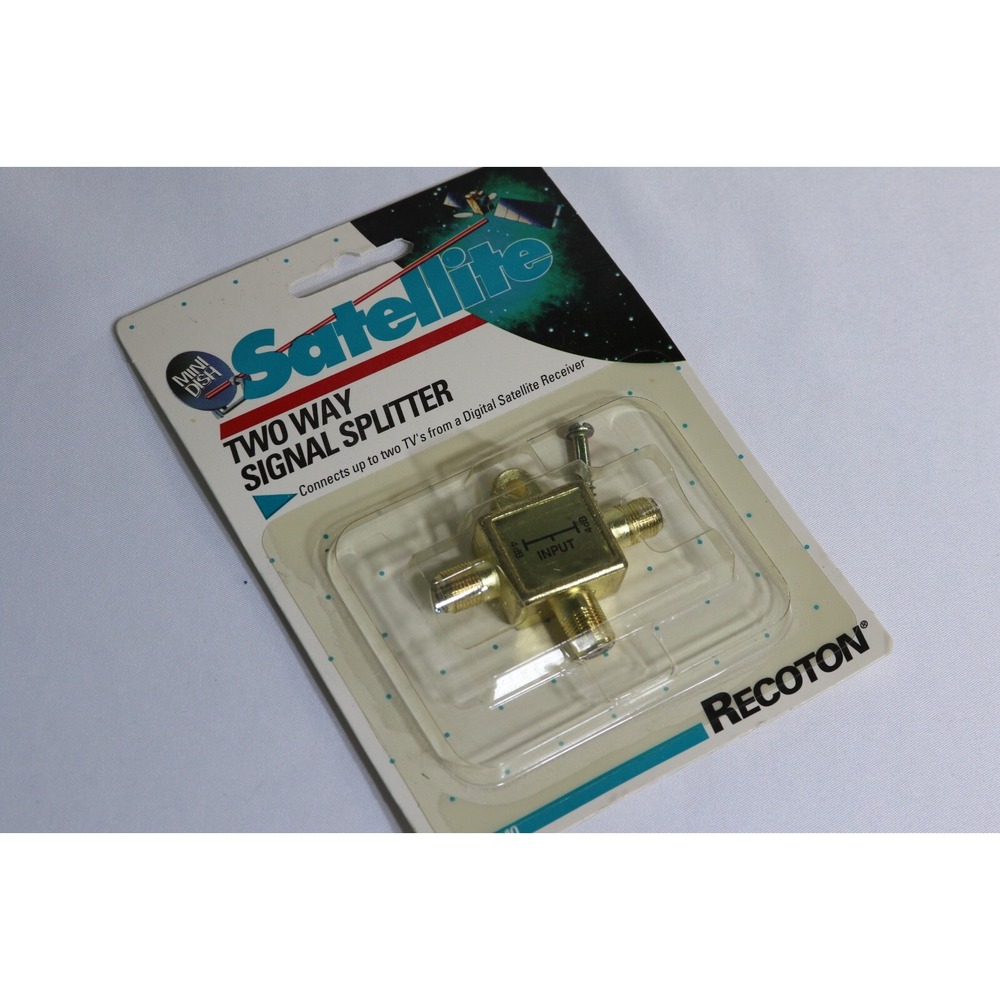 Recoton DSV 40 Two Way Signal Splitter Gold Digital Satellite Antenna 75 Ohm NEW